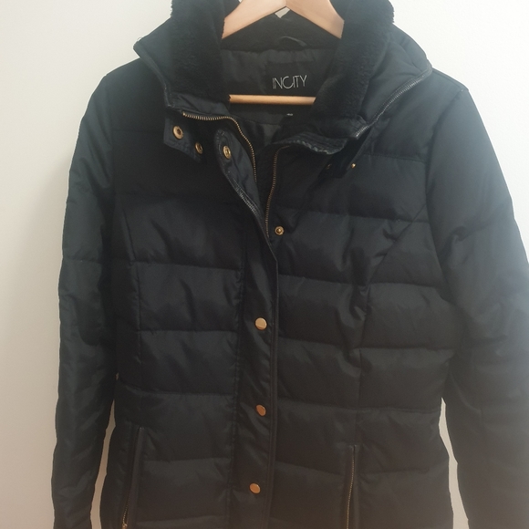 Down Winter Jacket in black and gold - Picture 2 of 6